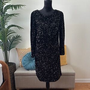 Elegant Black Sequin Dress